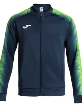 Felpa Con Zip Elite Xi Navy / Fluor Green 2XL - Joma - FashionsVida