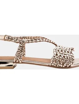 Sandalias piel trenzada brillo - Gioseppo - FashionsVida