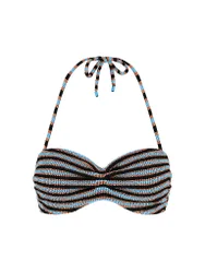 Top de bikini bandeau para mujer azul 38D