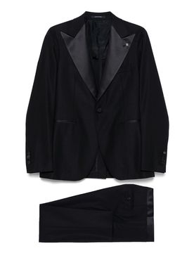 Virgin Wool Single-Breasted Abito
