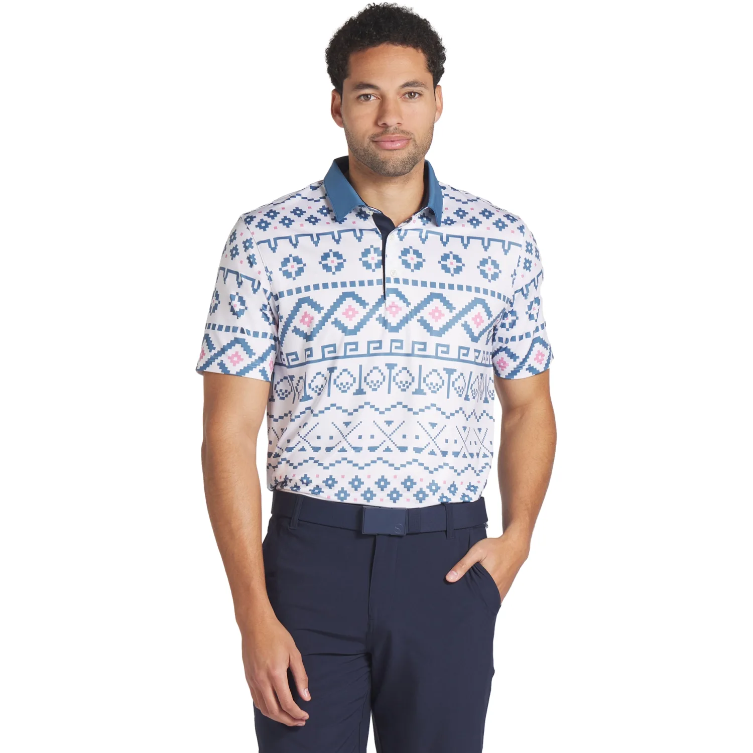 Puma Polo Fair Isle, weiss/blau s - Puma - FashionsVida