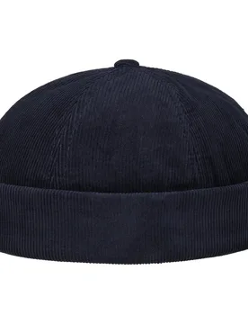 Corduroy Docker Hat by - navy - Size: One Size - Lipodo - FashionsVida