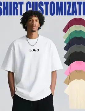 Grams Pure Cotton Short-Sleeved Custom Logo Solid-Color Round-Neck T-Shirt, Loose Large Size, Breathable T-Shirt Custom With - Aliexpress - FashionsVida