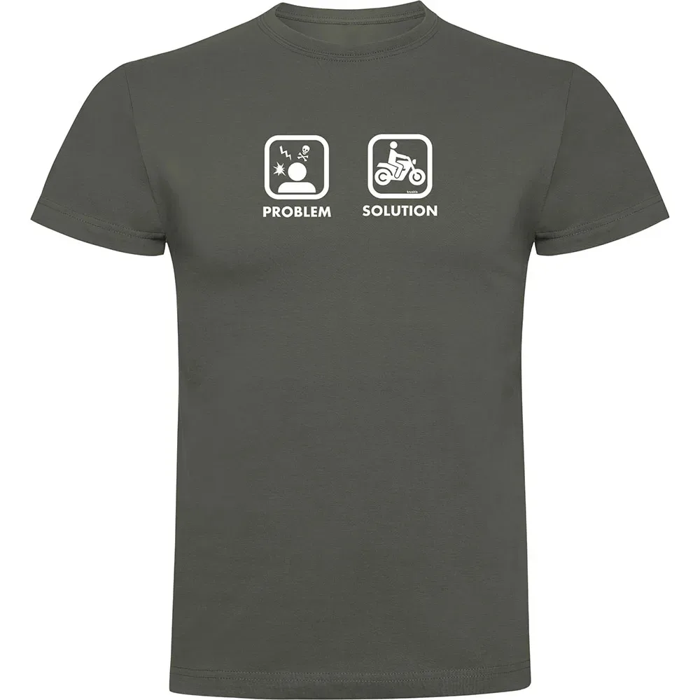 Maglietta A Maniche Corte Problem Solution Ride Dark Army Green - Kruskis - FashionsVida