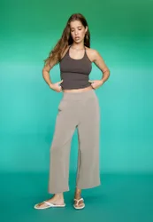 Culotte aus weichem Material Beige L