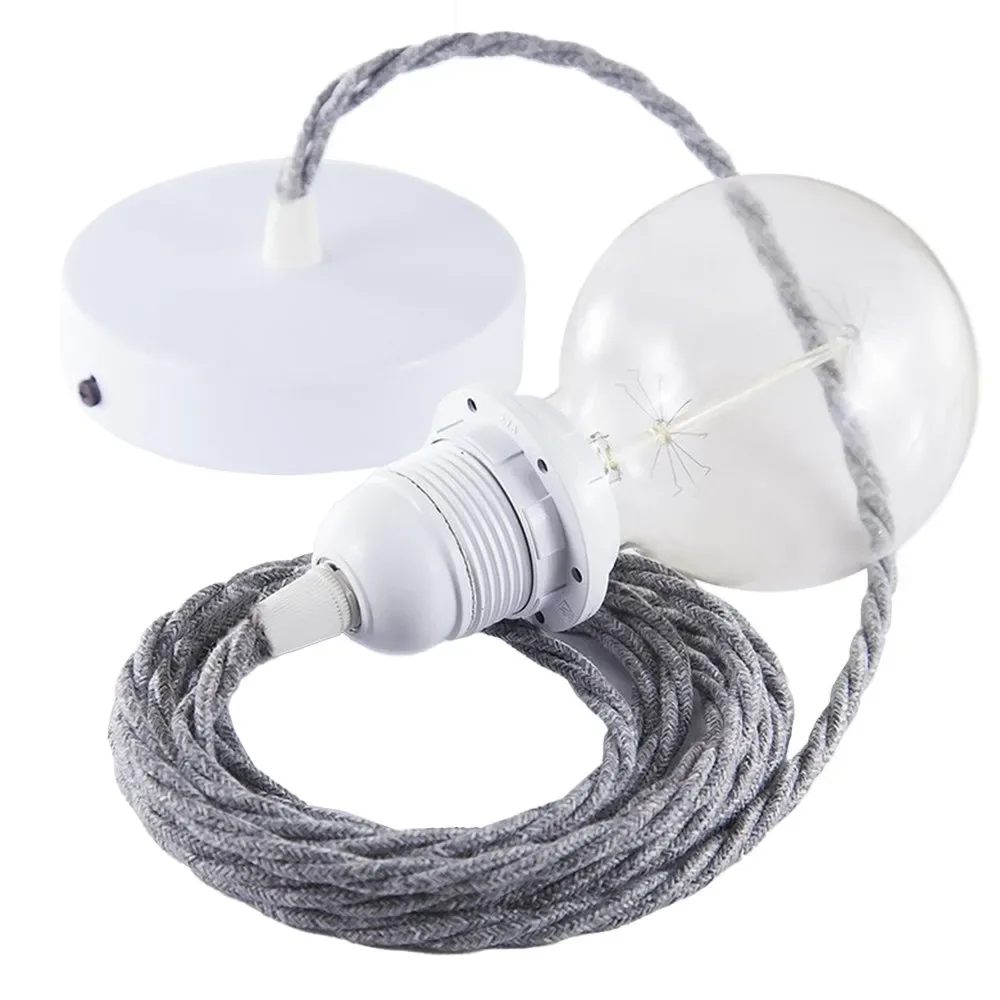 Cables Lampe Suspendue Pendel Pour Abat-jour Tn02 1 M Grey / White One Size - Creative - FashionsVida