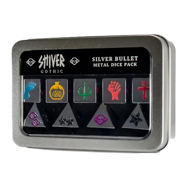 Shiver: Gothic - Silver Bullet Dice Set - Parable Games - FashionsVida