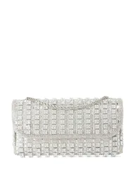Diamanté Clutch Bag Silver female