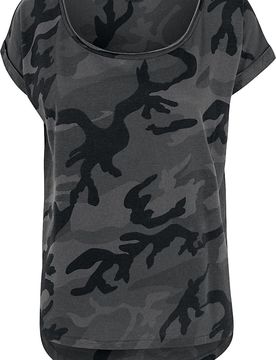 Camouflage/Flecktarn T-Shirt - Ladies Camo Back Shaped Tee - XS bis 5XL - für Damen - Größe 4XL - darkcamo - Frauen - female
