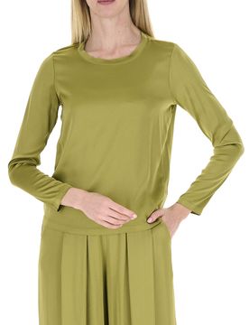 Dixie Blusa in satin VERDE OLIVA M