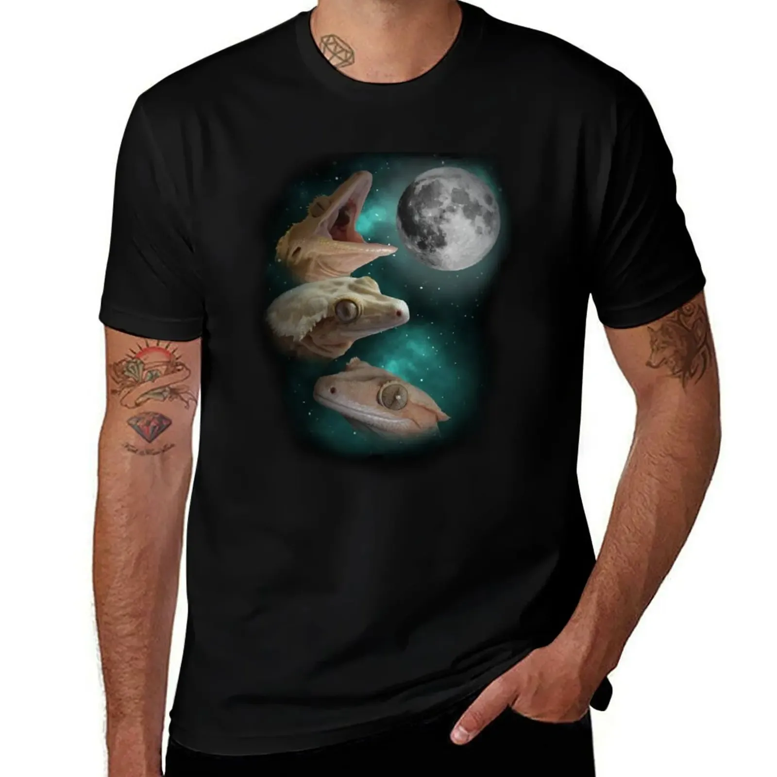 Three Gecko Moon T-Shirt Outdoor Working T-Shirt - Aliexpress - FashionsVida