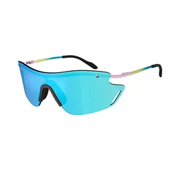 Lunettes De Soleil 0q72001 Shiny Lilac Light Green Mirror Blue/CAT3 Homme
