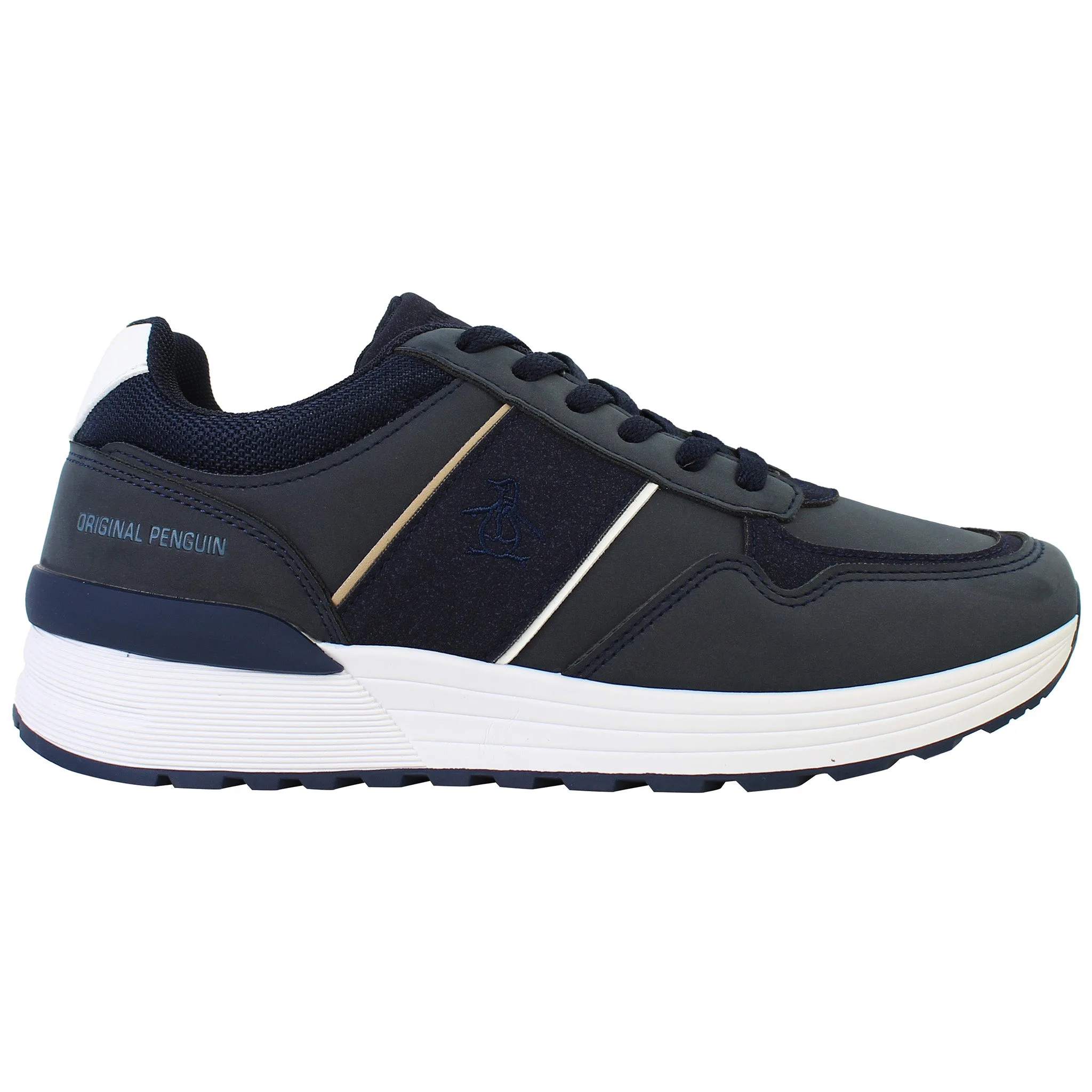 Orwell Mens Navy Trainers - Size Uk 9 - Penguin - FashionsVida