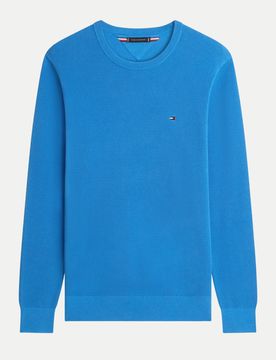 Pullover aus Strukturstrick Blau L