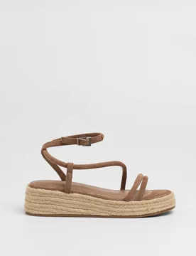 Sandalias de tiras de mujer con plataforma en yute - Mim - FashionsVida