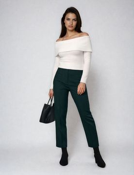 Pantaloni a sigaretta - verde petrolio