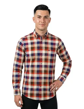 Chemise à Manches Longues 15108070 Garnet Red XL