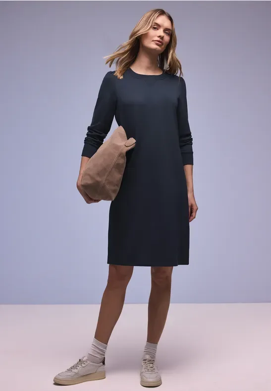 Kleid in Unifarbe female Blau - Street One - FashionsVida