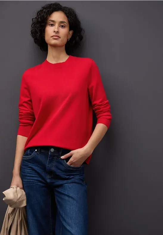 Kuscheliger Pullover female Rot - Street One - FashionsVida