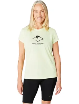 FUJITRAIL LOGO SS TOP Damen Grün XS - Asics - FashionsVida