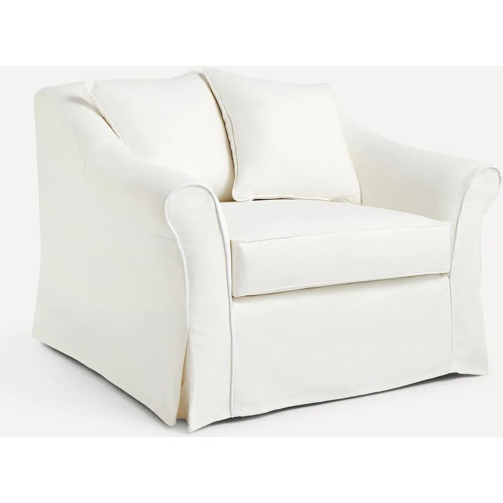 Sillón de 1,5 plazas desenfundable en algodón y lino Menorca - El Corte Inglés - FashionsVida