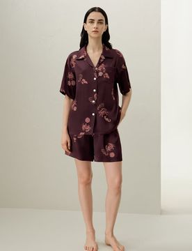 Ensemble Pyjama Manches Courtes Soie Charmeuse L