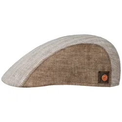 Prince Twotone Linen Flat Cap by - brown - Herren - Size: 61 cm