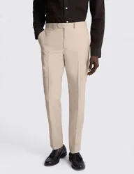 Tailored Fit Wool Rich Performance Suit Trousers Neutral male
