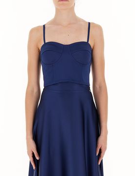 RINASCIMENTO Top in raso BLU XS