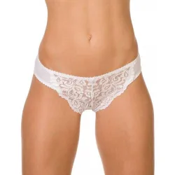 Women's Three Pack Floral Lace Midi Briefs in White Size: 18-20 - White - Size: 18-20
