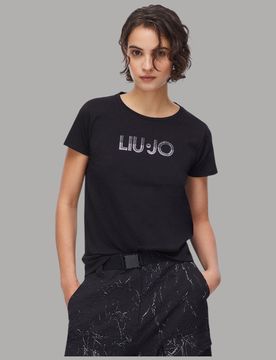 T-shirt Cotone Bianco Strass "Better" Girocollo