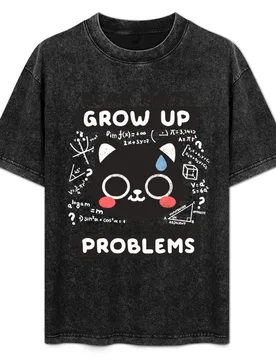 Math confused cat T-Shirt Big and Tall Casual T-Shirt - Aliexpress - FashionsVida