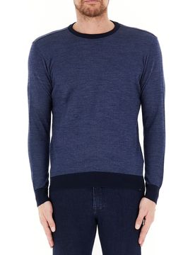 Maglione girocollo lana BLU M