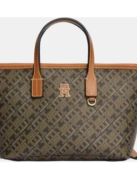 Bolso estilo mini tote de mujer con estampado monogram - Tommy Hilfiger - FashionsVida