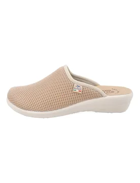 Ciabatte beige con sottopiede in vera pelle antiscivolo 90T40368FE 38 - Fly Flot - FashionsVida