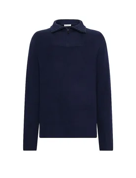 Pull Troyer bleu S - Knowledge Cotton Apparel - FashionsVida
