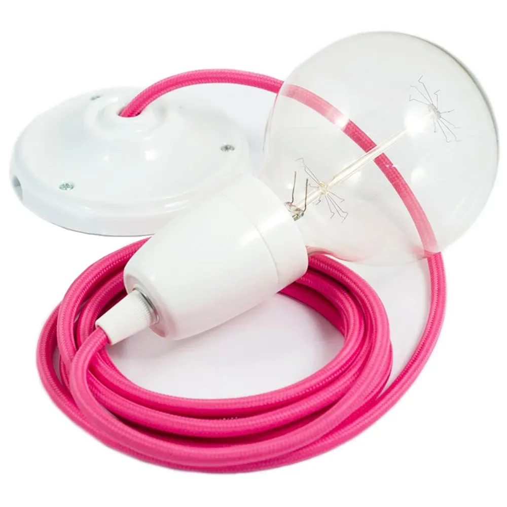 Cables Suspension Luminaire Rm08 2 M Fuchsia / White One Size - Creative - FashionsVida