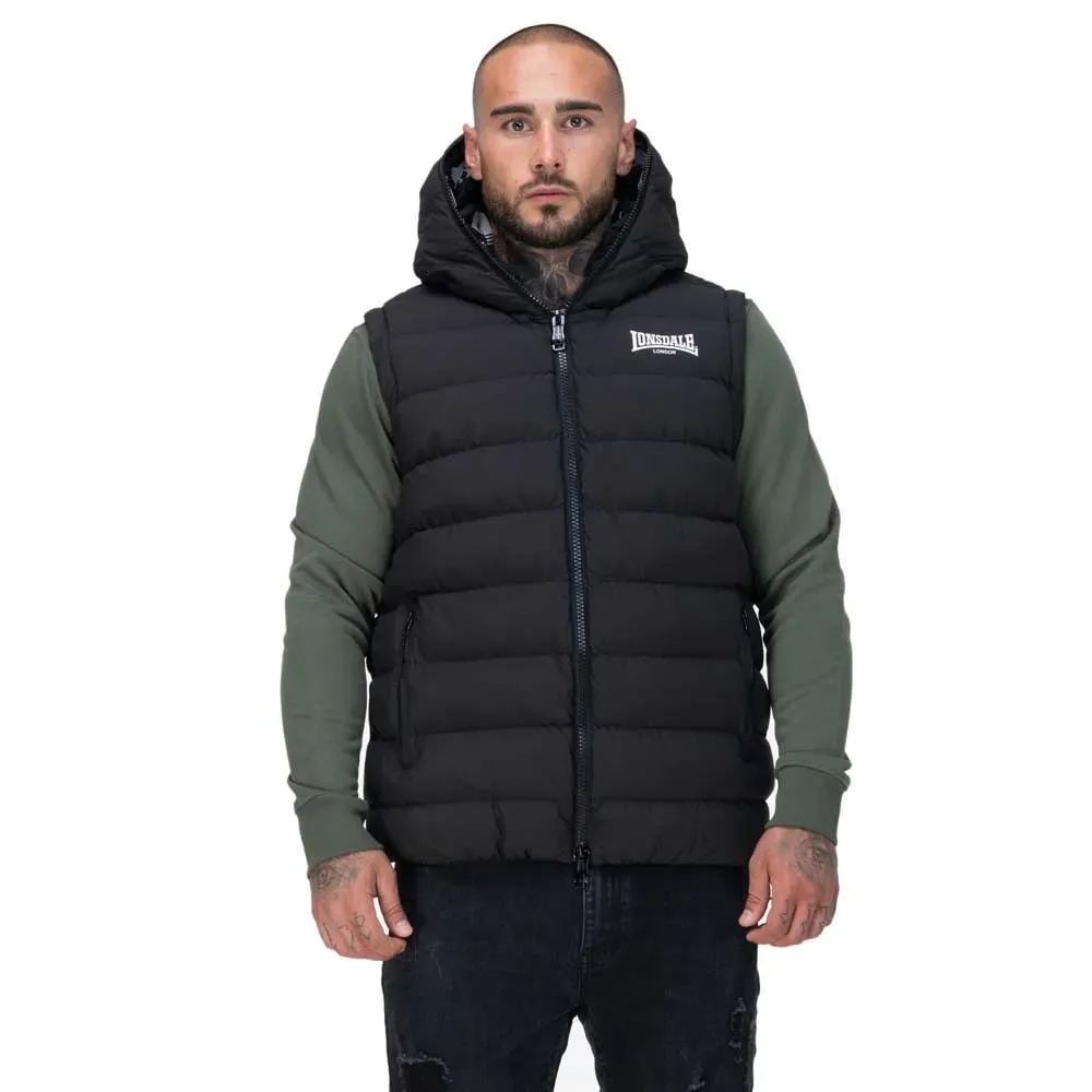 Gilet Lydford Black / White S - Lonsdale - FashionsVida