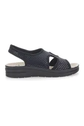 Sandali Blu con Tomaia in Vera Pelle 721 41