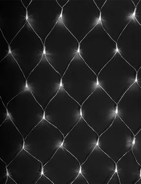 Guirlande Lumineuse Net Flat Cold White 4.5mx1.5m Ip44 Indoor & Outdoor 3xaa Battery Transparent One Size - AIGOSTAR - FashionsVida