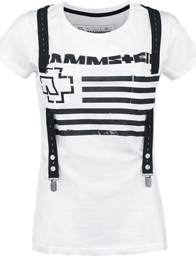 T-Shirt - Suspender - S bis XL - für Damen - Größe L - weiß - Lizenziertes Merchandise! - Frauen - female