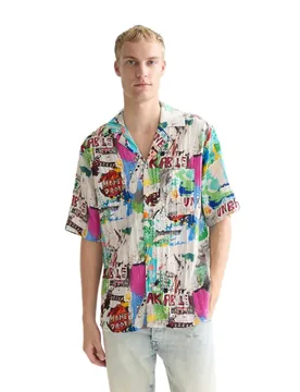 Camicia A Maniche Corte 183829 Relaxed Fit Basquiat Unbreakable M - Scotch & Soda - FashionsVida
