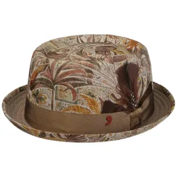 Identity Pork Pie Cotton Hat by Alfonso DEste - brown-beige - Size: XL (60-61 cm)