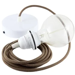 Cables Lampe Suspendue Pendel Pour Abat-jour Rc13 1 M Brown / White One Size