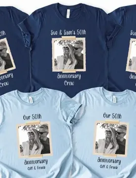 Custom Anniversary Photo Tees Unisex Cotton Stretchy Custom Photo Shirts for Couples Personalized Photo Wedding Anniversary Gift - Aliexpress - FashionsVida