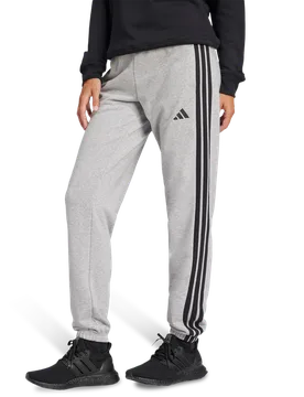 Essentials 3-stripes Cuffed Joggers + Damen Hosen - Grau - Größe XXL (50-52) - Baumwoll-Jersey Grey XXL (50-52) - Adidas - FashionsVida