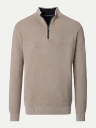 Troyer mit Meliertenmuster Beige 3XL