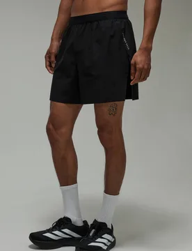 Men's Common Pace Running Race Day 5inch Split Short With Inner Brief Black Size Large Black L - boohooMAN - FashionsVida