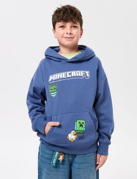 Felpa con stampa Minecraft - blu