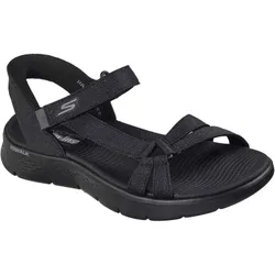 Go Walk Flex Illuminate Textile Womens Black Standard Sandals - Size Uk 3